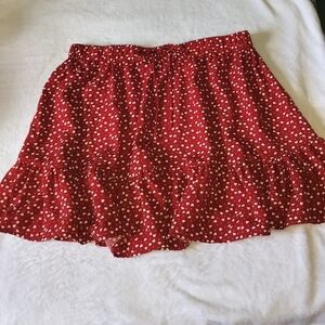 Red and White Hearts Skirt
